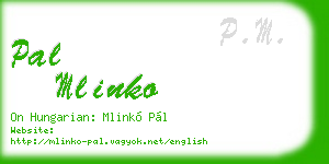 pal mlinko business card