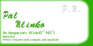 pal mlinko business card